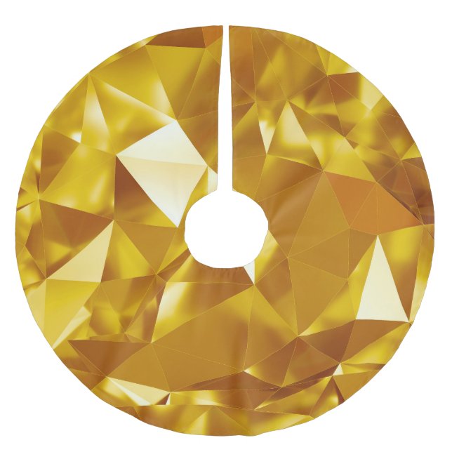 3D Geometrisk: Metallisk Bakgrundsdesign Julgransmatta Borstad Polyester (Framsidan)