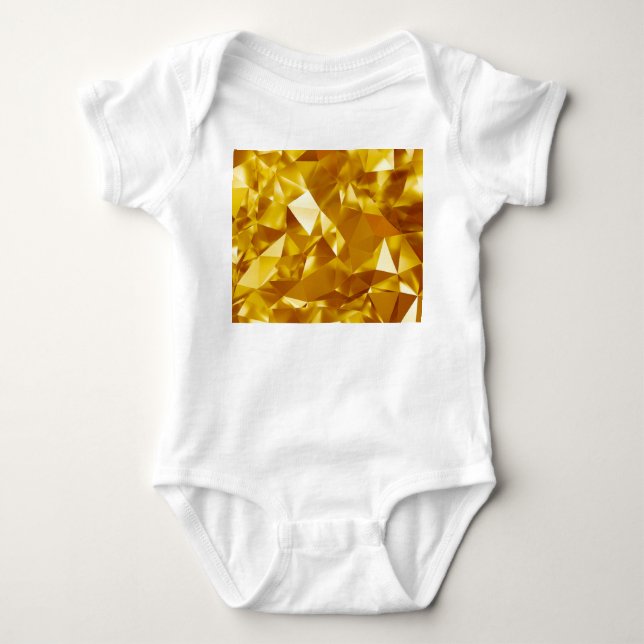3D Geometrisk: Metallisk Bakgrundsdesign T Shirt (Framsida)
