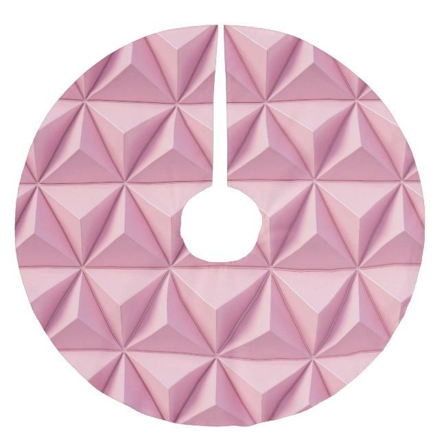 3D-geometriska trianglar: minimal bakgrund. Julgransmatta Borstad Polyester (Framsidan)