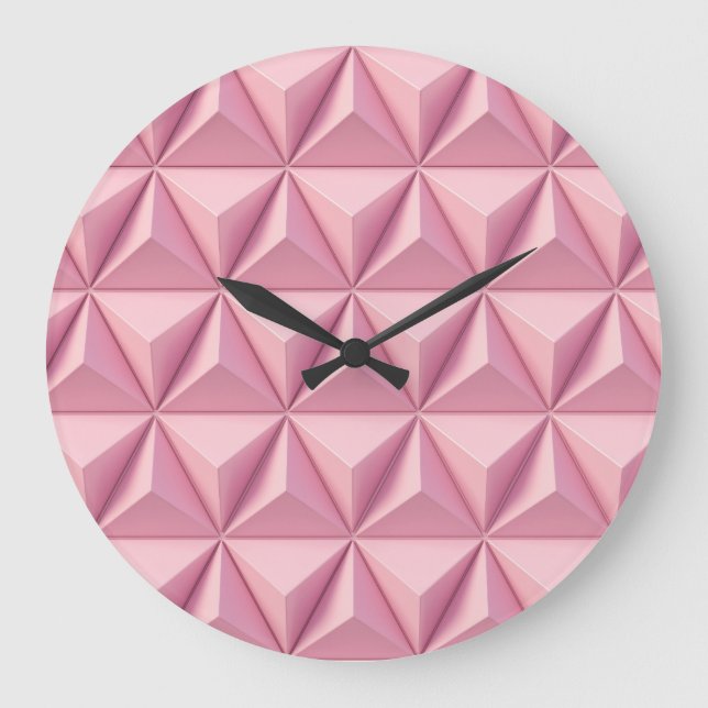 3D-geometriska trianglar: minimal bakgrund. Stor Klocka (Framsida)