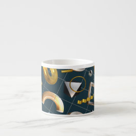 3D Geometriskt Mönster Espressomugg