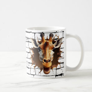 3D-Giraff Väggbrott Konst – Realistisk Safari Kaffemugg