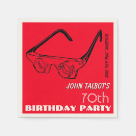 3D-glasögon 70:e Födelsedagsfestens Pappersservett