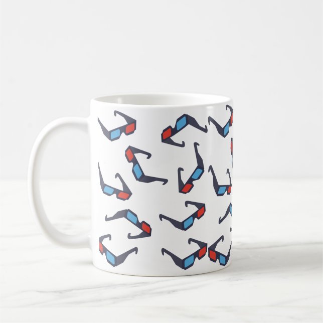 3D-glasögon Mönster Kaffemugg (Vänster)