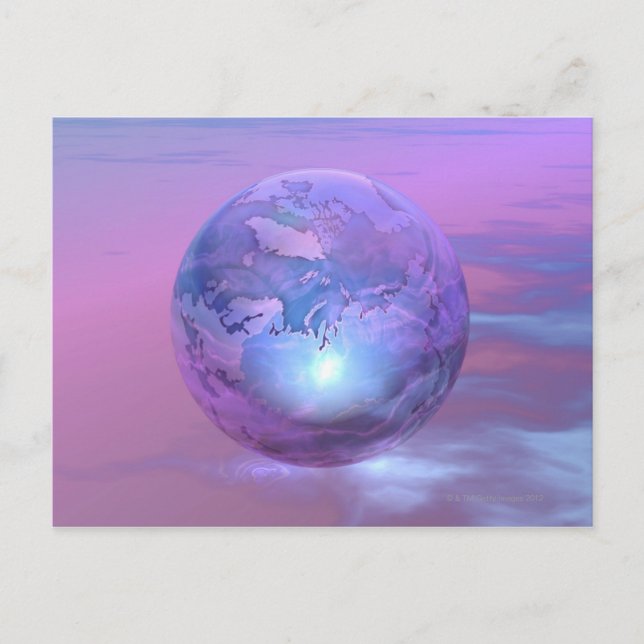 3D Globe 18 Vykort (Framsida)