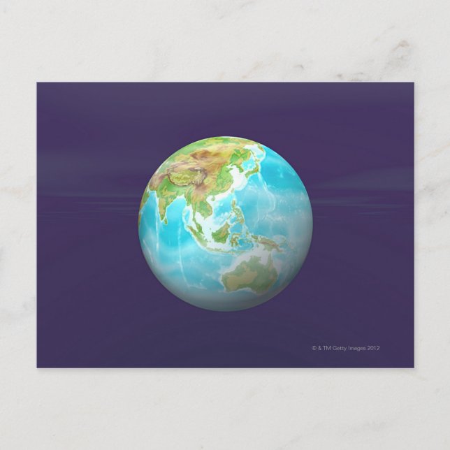 3D Globe 6 Vykort (Framsida)