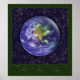 3D Globe Earth Day Poster