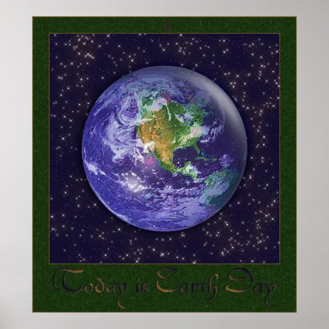 3D Globe Earth Day Poster (Framsidan)