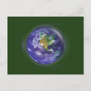 3D Globe Earth Day Vykort