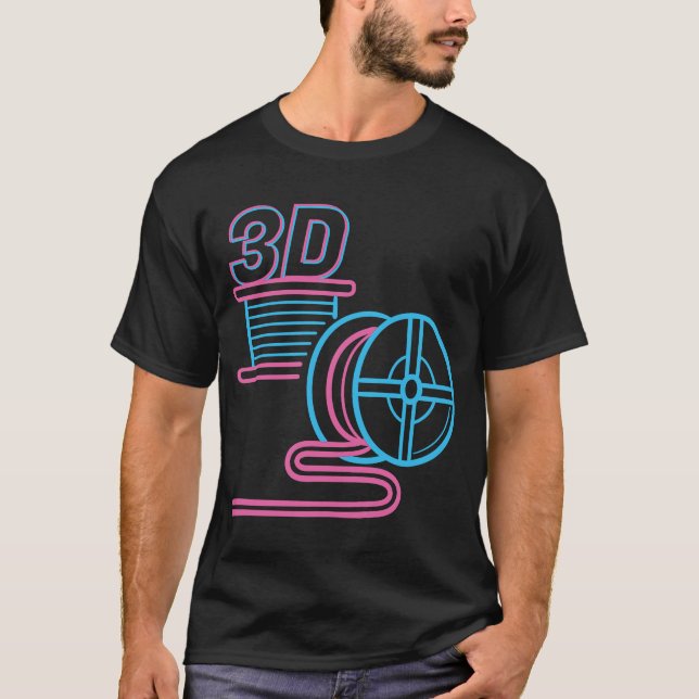 3D-glödlampa PLA I 3d Skriv ut glödtrådstråd 3d Pr T Shirt (Framsida)