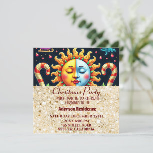 3d Golden Julgran God jul Party Inbjudningar
