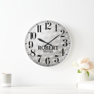 3D   Golf Boll Golfer Large Clock Stor Klocka