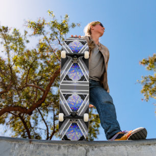 3D Grått Triangle Rand Skateboard