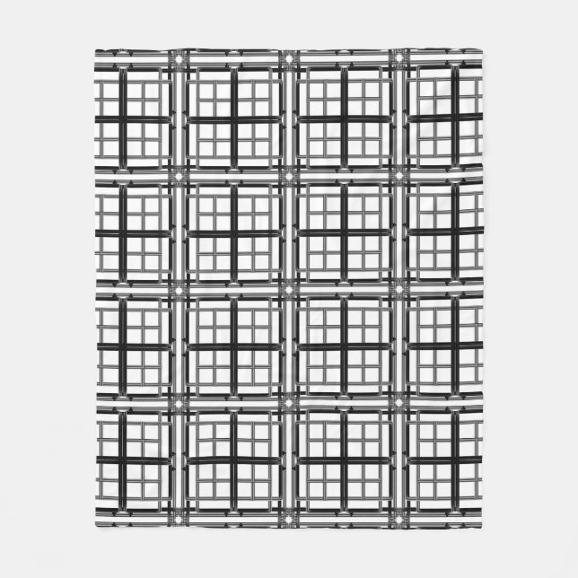 3D grey geometric abstract pattern background.3d b Fleecefilt (Framsidan)