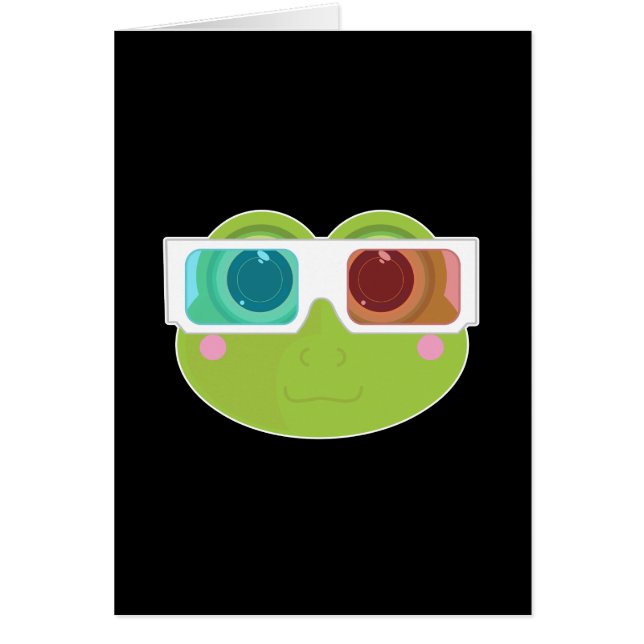 3D-groda (2) Hälsningskort (Framsidan)