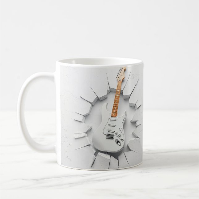 3d Guitar Electrical mugg-wrap, 3d mugg-design Kaffemugg (Vänster)
