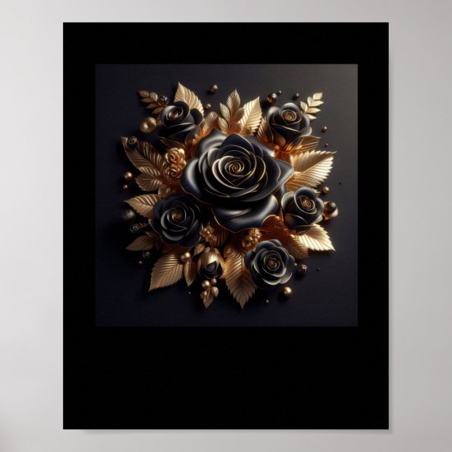 3d Guld Black Ro #4 Poster (Framsidan)
