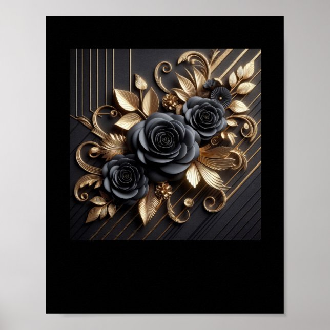 3d Guld Black Ro #7 Poster (Framsidan)