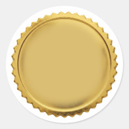 3D Guld Folie Sigill Stjärnexplosion Excellence Ut Runt Klistermärke