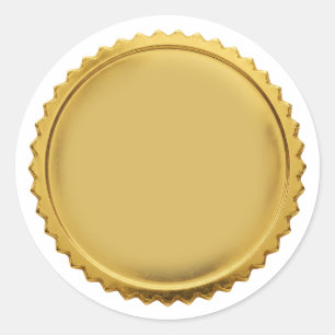 3D Guld Folie Sigill Stjärnexplosion Excellence Ut Runt Klistermärke