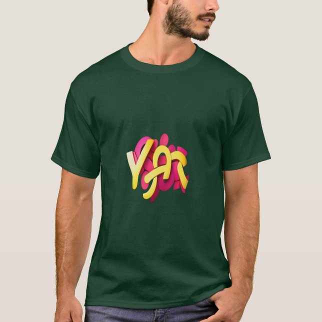 3D Guld Monogram Tee - Modern elegance i Stil (Framsida)