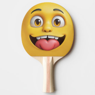 3D-Gult Emoji Ping-Pong Paddle Pingisracket