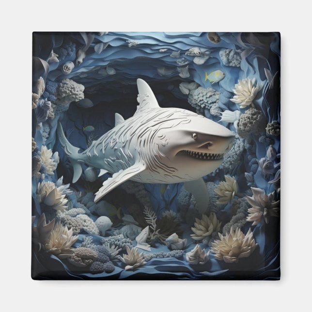 3D-haj Magnet (Framsidan)