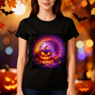 3d Halloween Pumpkin Design T Shirt