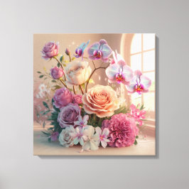 3D-hälsningskort i Vår blommor med Ro Canvastryck