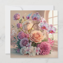3D-hälsningskort i Vår blommor med Ro Kort