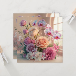 3D-hälsningskort i Vår blommor med Ro Kort