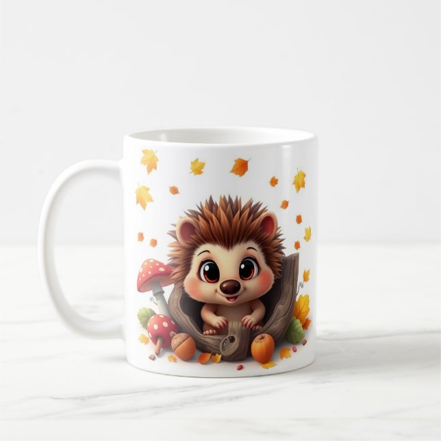 3D Hedgehog Hål i ett väggbyte Mugg (Vänster)