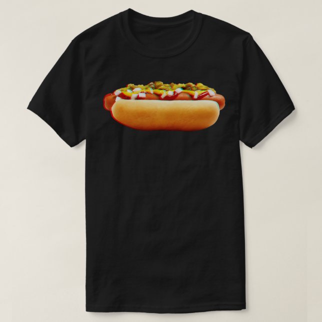 3D-Hetten Hund Färg T Shirt (Design framsida)
