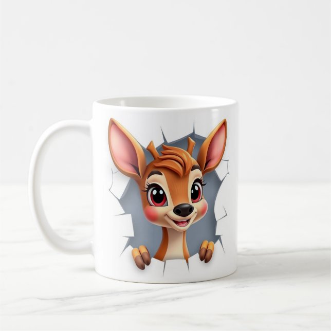 3d-hjort mugg, 3d mugg design (Vänster)