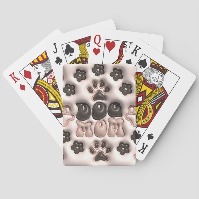 3D Hund Mamma Casinokort (Baksidan)