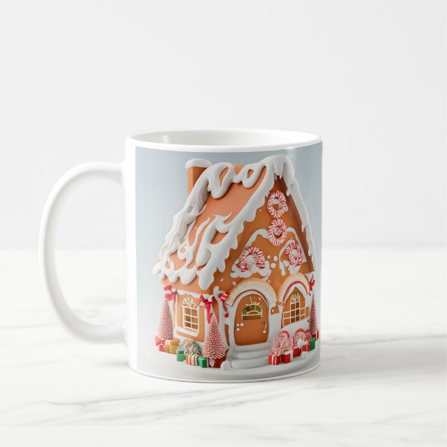 3D hus av pepparkakor-mugg Kaffemugg (Vänster)