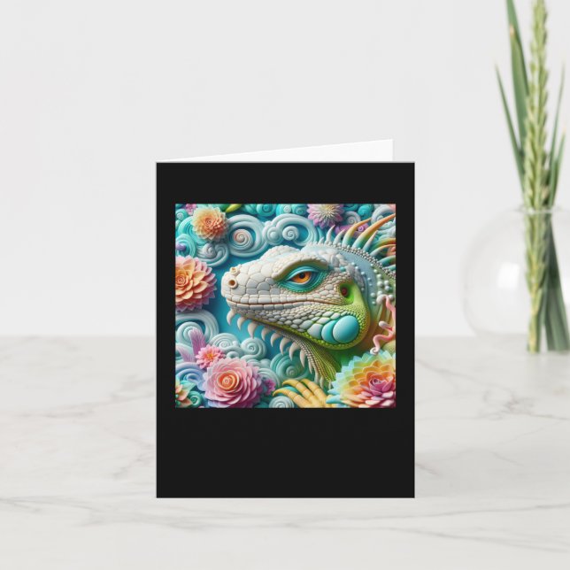 3d Iguana-dekal  Kort (Framsida)