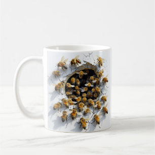 3D-illustration av bin från Hål Kaffemugg