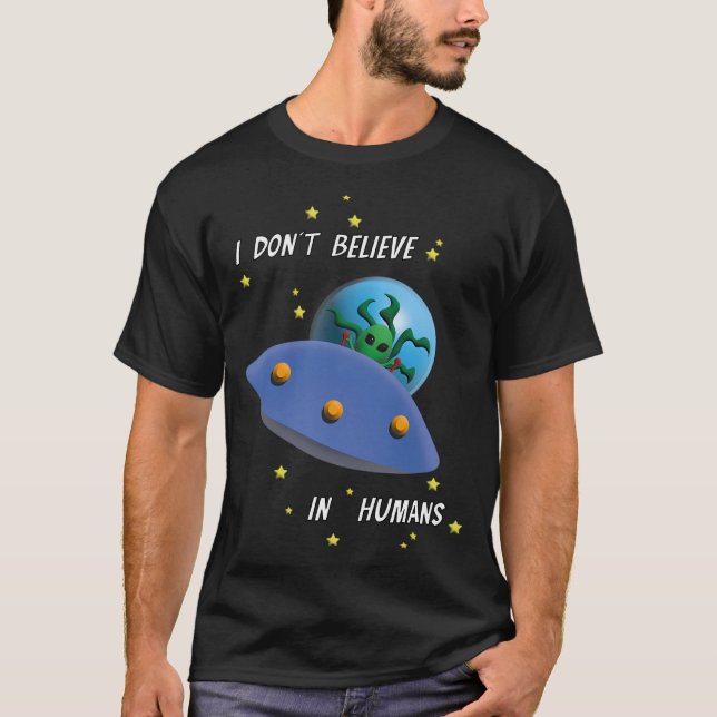 3d illustration av ett främmande ämne på dess rymd t shirt (Framsida)