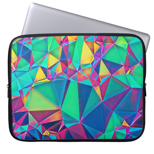 3D-illustration. Trendigets abstrakt - bakgrund. F Laptop Fodral (Framsidan)
