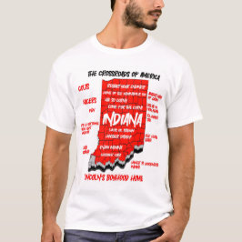 3D Indiana karta-design T Shirt
