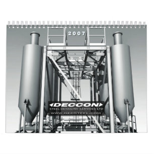 3D INDUSTRIELL KONST B&W - DIGITAL KONST KALENDER