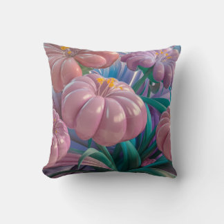 3D Inflerat blomma Dekorativ kudde