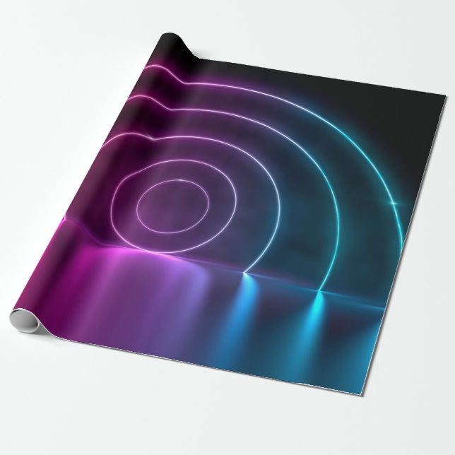 3d ing of ultraviolet circle portal glowing lines  presentpapper (Utrullad)