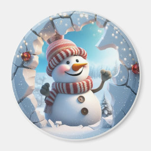 3D Jolly Snögubbe Magnet