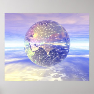 3D jordklot 13 Poster
