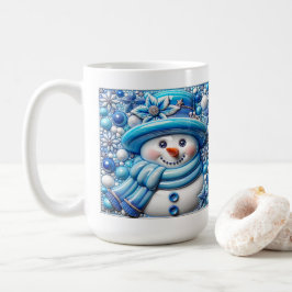 3D jul snöman Kaffemugg