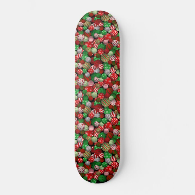 3D-julafton Bollar Skateboard Bräda 20 Cm (Framsida)