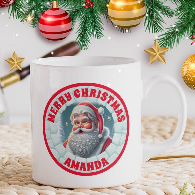 3D jultomte Personlig Kids Hett Choklad Kaffemugg (Skapare uppladdad)