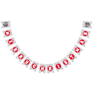 3D Jultomten Jul Red Helgdag Vimplar